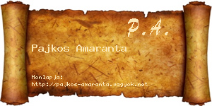 Pajkos Amaranta névjegykártya